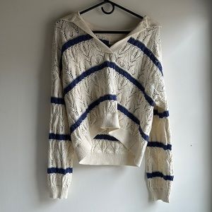 Cream striped sweater